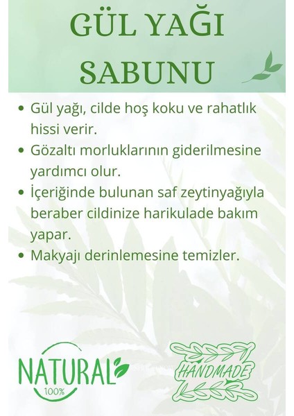 Lik Gül Yağı Sabunu El Yapımı Doğal Paletli 110 G