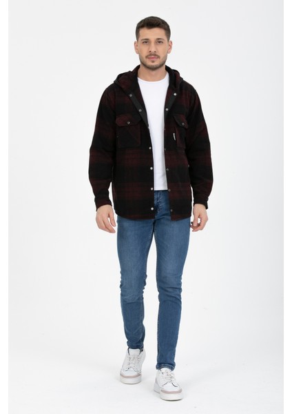 Sabit Kapşonlu Oduncu Gömlek