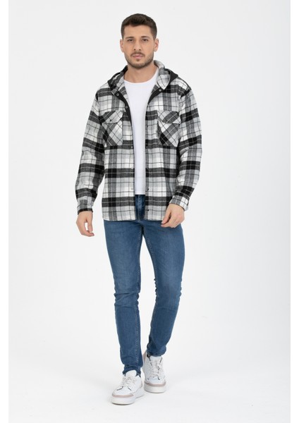 Sabit Kapşonlu Oduncu Gömlek