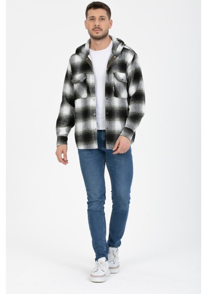 Sabit Kapşonlu Oduncu Gömlek