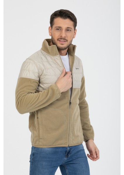 Kaplamalı Fermuarlı Polar