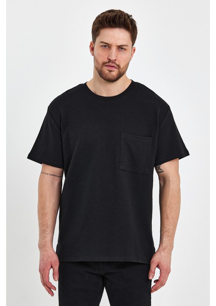 Bisiklet Yaka Cepli Ottoman Relax Fit T-Shirt RD23YE272305