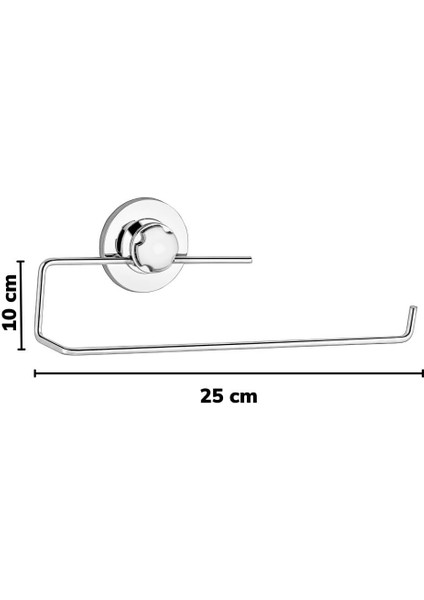 Wenken Vidasız Ultra Güçlü Yapıştırma Lüks Krom Kağıt Havlu Askılığı
