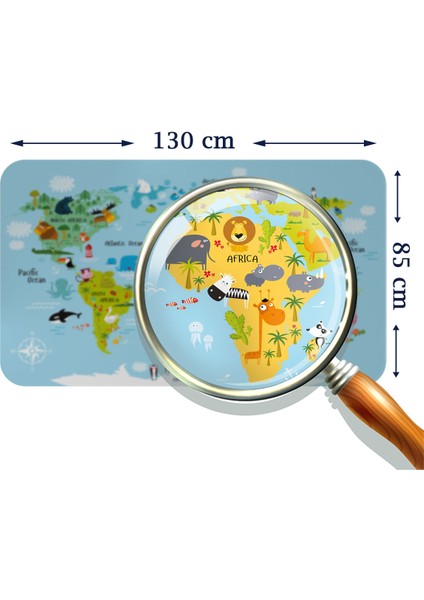 Doğaltercih Eğitici Dünya Haritası Dünya Atlası Çocuk ve Bebek Odası Duvar Sticker 3830XL fırsatları
