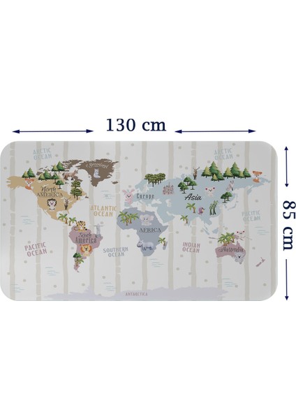 Doğaltercih Eğitici Dünya Haritası Dünya Atlası Çocuk ve Bebek Odası Duvar Sticker 3825XL