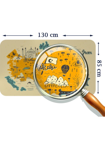Doğaltercih Eğitici ve Öğretici Dekoratif Cocuk Odası Türkiye Haritası Duvar Sticker 3872XL fırsatları