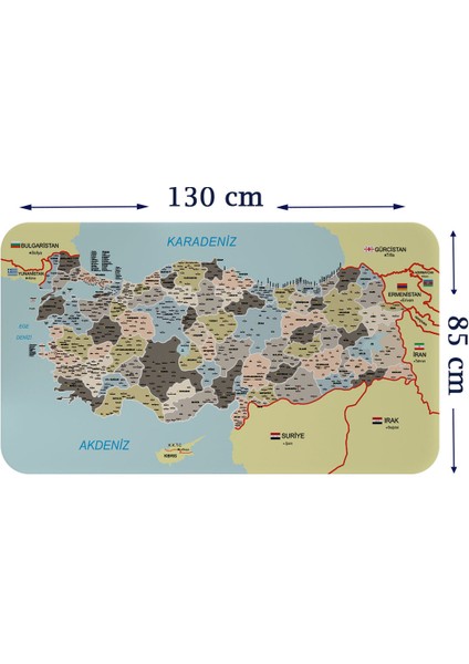 Doğaltercih Eğitici - Öğretici Dünya ve Türkiye Haritası Çocuk Odası Duvar Sticker 3889XL fırsatları