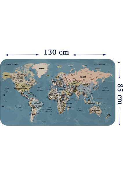 Doğaltercih Eğitici - Öğretici Dünya ve Türkiye Haritası Çocuk Odası Duvar Sticker 3889XL indirimleri