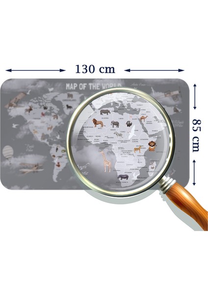 Doğaltercih Eğitici Dünya Haritası Dünya Atlası Çocuk ve Bebek Odası Duvar Sticker 3811XL fırsatları