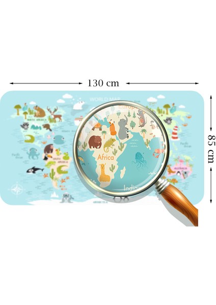 Doğaltercih Eğitici Dünya Haritası Dünya Atlası Çocuk ve Bebek Odası Duvar Sticker 3782XL fırsatları