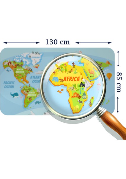 Doğaltercih Eğitici Dünya Haritası Dünya Atlası Çocuk ve Bebek Odası Duvar Sticker 3778XL fırsatları