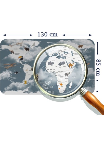 Doğaltercih Eğitici Dünya Haritası Dünya Atlası Çocuk ve Bebek Odası Duvar Sticker 3818XL fırsatları