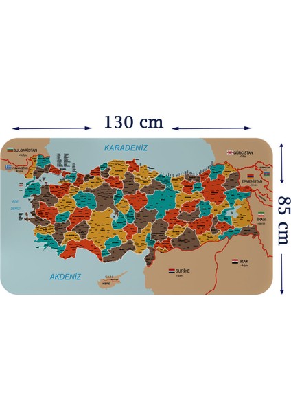 Doğaltercih Eğitici - Öğretici Dünya ve Türkiye Haritası Çocuk Odası Duvar Sticker 3886XL fırsatları
