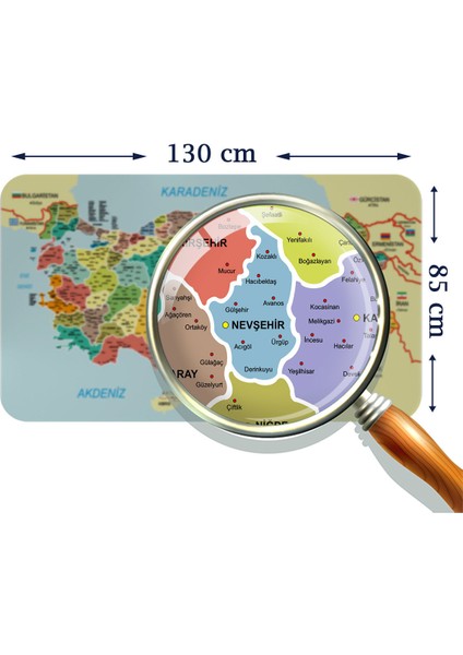 Doğaltercih Eğitici - Öğretici Dünya ve Türkiye Haritası Çocuk Odası Duvar Sticker 3888XL fiyatları
