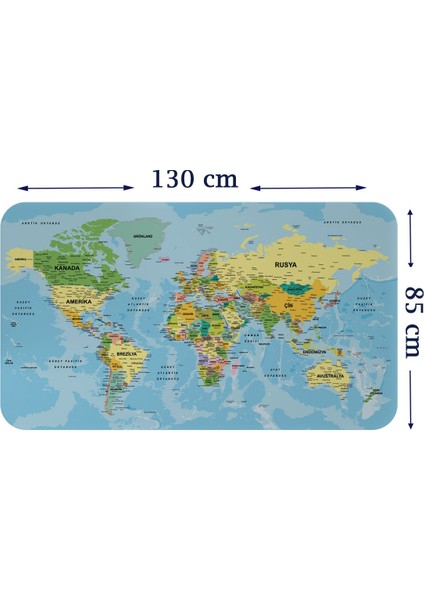 Doğaltercih Eğitici - Öğretici Dünya ve Türkiye Haritası Çocuk Odası Duvar Sticker 3888XL fırsatları