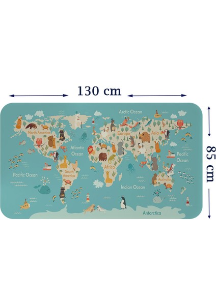 Doğaltercih Eğitici Çocuk Odası Dünya Haritası Dünya Atlası Çocuk ve Bebek Duvar Sticker 3770XL