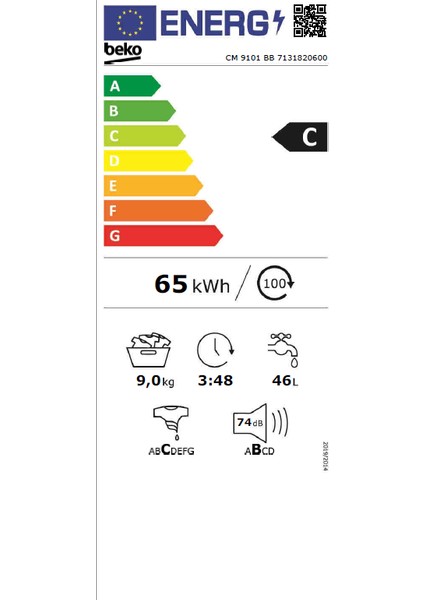 cm 9101 Bb 9 kg Çamaşır Makinası