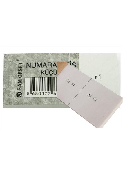 Sam Numaralı Fiş, Numaratörlü Fiş 5X11 cm Ölçülerinde (Küçük Boy) 100 Yapraklı Numaralı