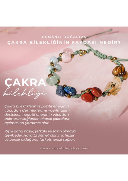 Çakra Bileklik BL-1293 Akuamarin Jasper Kaplan Gözü Lapis Pembe Kuvars Sitrin