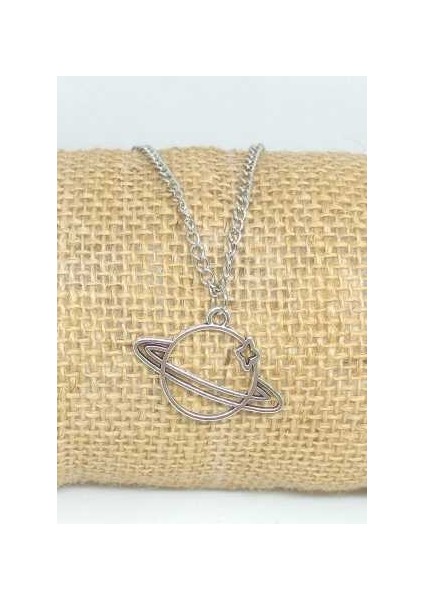 Yıldız Figürlü Satürn Kolye Gezegen Kolye