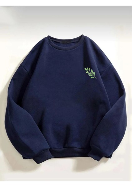 Unisex Leaf Baskılı Oversize Sweatshirt10
