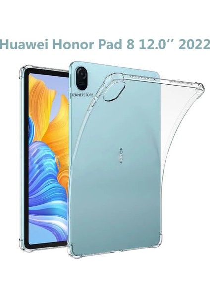 Honor Pad 8 12'' Inç 2022 Uyumlu Şeffaf Koruyucu Tablet Kılıfı Köşelerden Koruma HEY-W09