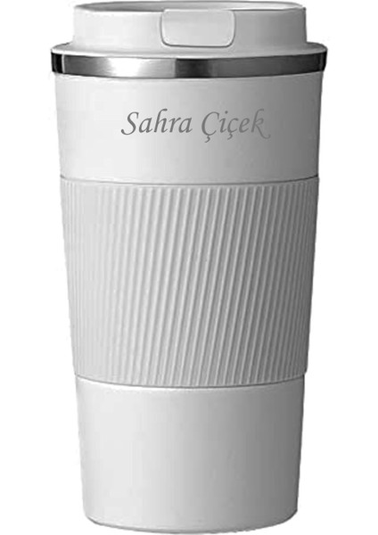 304 Pazlanmaz Çelik 500 ml Kaydırmaz Lastikli Termos Bardak Mug Isme Özel fiyatları