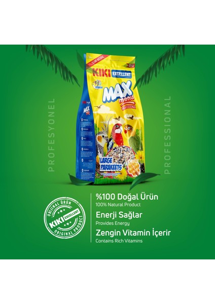 Kıkı Excellent Kuş Max Menu Large Parakeets Büyük Pareket Yemi 1000 Gr. KB307 modelleri