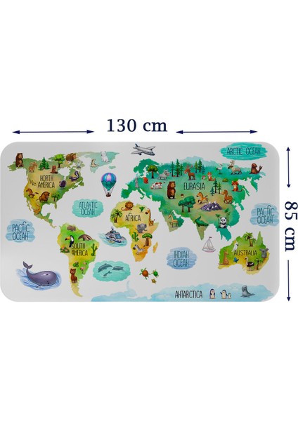 Doğaltercih Eğitici Dünya Haritası Dünya Atlası Çocuk ve Bebek Odası Duvar Sticker 3807XL fiyatları