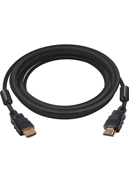 HDMI Kablosu Gold 1.4V 3D 4K Örgülü Filtreli 3mt Gabble Gab-03