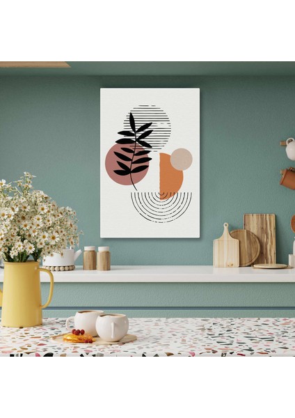 Çizgisel Tasarım Boho Art Bohem Line Art Kanvas Tablo