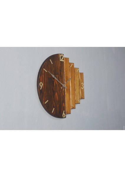 Simay Ahşap Duvar Saati Ceviz - Meşe 40 x 42 cm Sıkıştırılmış 18MM Masif Ağaç MKN-107-SİMAY M fiyatları