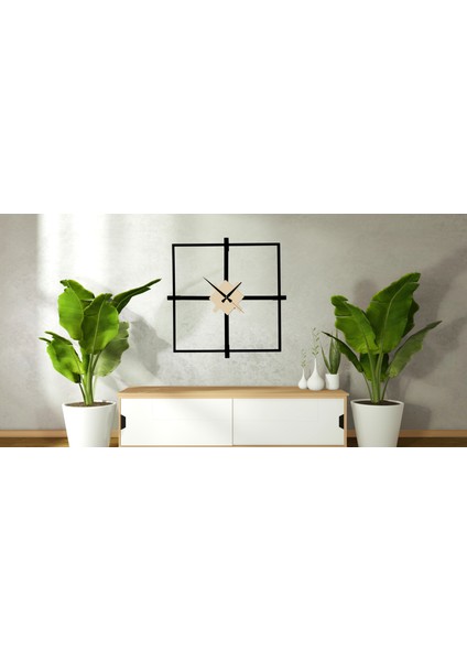 Venedik Siyah Metal Duvar Saati 56 x 56 cm MKN-104-BLACK