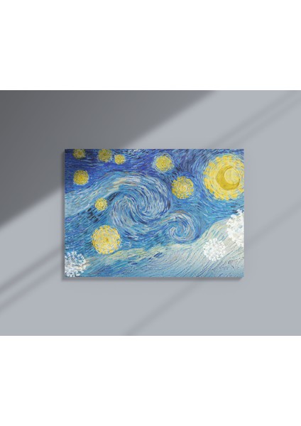 Stary Night Yıldızlı Gece Van Gogh Dekoratif Yatay Kanvas Tablo