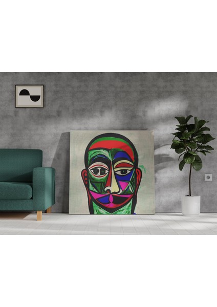 Surreal Insan Figürü Picasso Stili Dekoratif Kare Kanvas Tablo fırsatları
