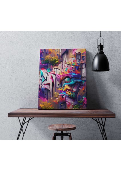 Soyut Japon Mimarisi Dikey Kanvas Tablo indirimleri