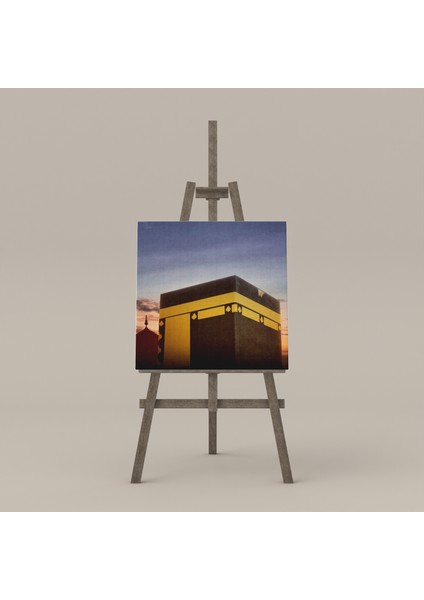 Kabe Mübarek Astronot Dekoratif Kare Kanvas Tablo