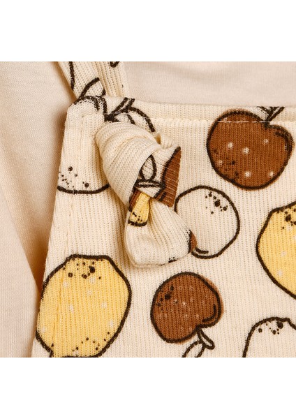 Yenidoğan Spring Fruits Elbise-Tshirt 2li Takım Kız Bebek10