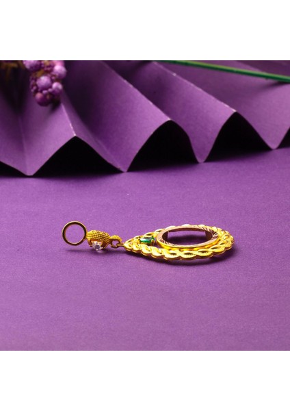 14 Ayar Saç Örgüsü Çeyrek Çerçeveli Kolye fırsatları