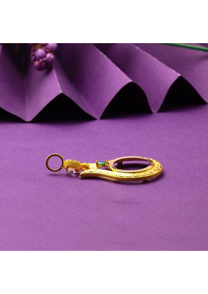 Laleli 14 Ayar Çeyrek Altın Çerçevesi Kolye fırsatları