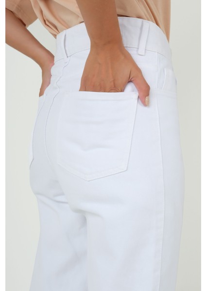 Yüksek Bel Balon Jean Beyaz indirimleri