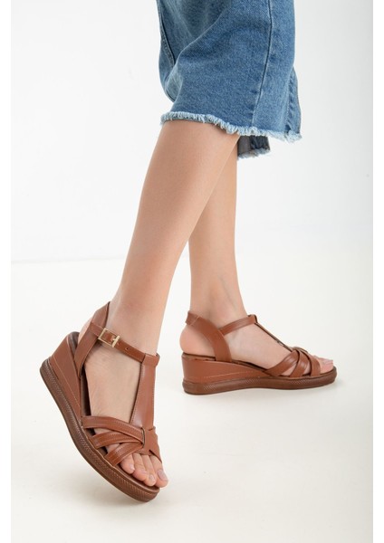 Miss Kadın Topuklu Sandalet Taba Cilt fiyatları
