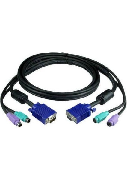 5 Metre Ps2 Kvm Switch Kablosu VGA Dişi Erkek Kvm Switch Kablosu