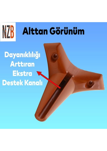 Mobilya Kanepe Baza Sehpa Tv Ünitesi Koltuk Ayağı 12 cm Kahverengi Baza Ayak (4 Adet) indirimleri