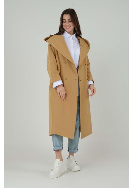 Kapüşonlu Yağmurluk Camel