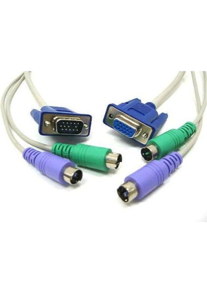 1.8 Metre Ps2 Kvm Switch Kablosu VGA Dişi Erkek Kvm Switch Kablosu