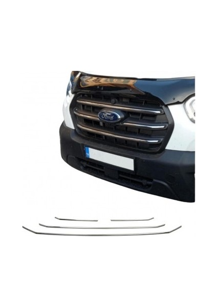 Ford Transit 2019 Sonrası Ön Panjur Kromu 4 Parça P.çelik