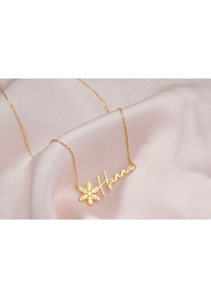 925 Ayar Gümüş Kar Tanesi Isim Kolye fırsatları