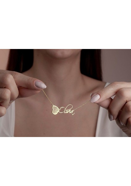 925 Ayar Gümüş Kalp Isim Kolye fiyatları