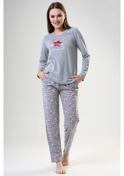Kadın Uzun Kol Pijama Takım
